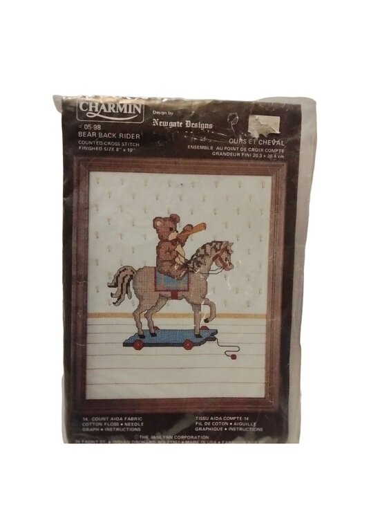 Charmin Other - Newgate Designs Bear Back Rider Counted Cross Stitch Kit Horse
